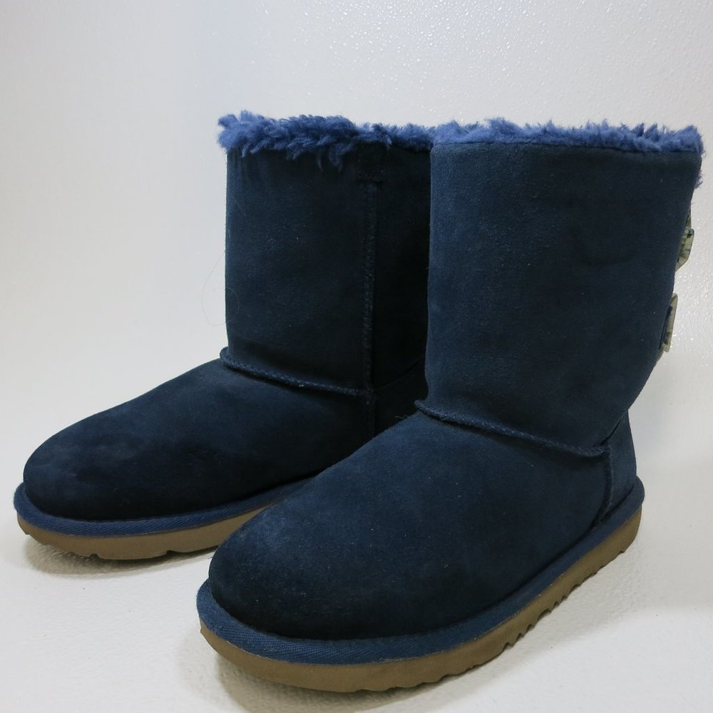 UGG Australia Bailey Bow II Tie Dye Insulated Winter Kids Footwear Shoes Sz 4